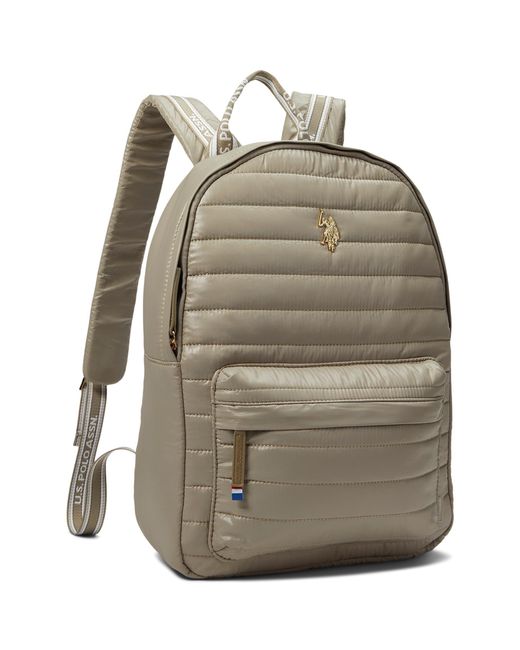 U.S. POLO ASSN. Natural U.s Polo Assn. Nylon Quilted Backpack