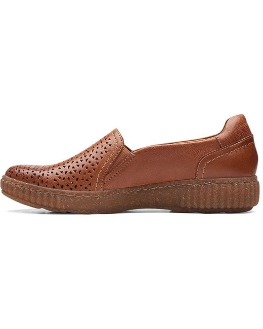 Clarks Brown Magnolia Aster Slip-on Loafers