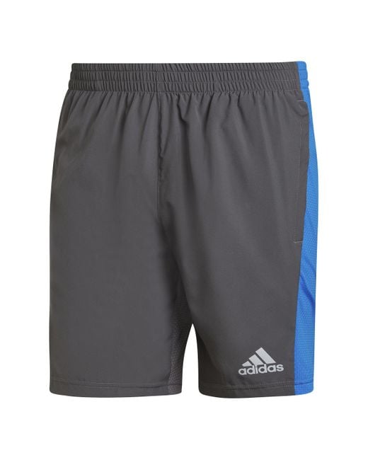 Adidas Blue Standard Own The Run Cooler Shorts for men