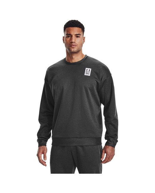 Under Armour Black Recover Long Sleeve Crew Neck for men