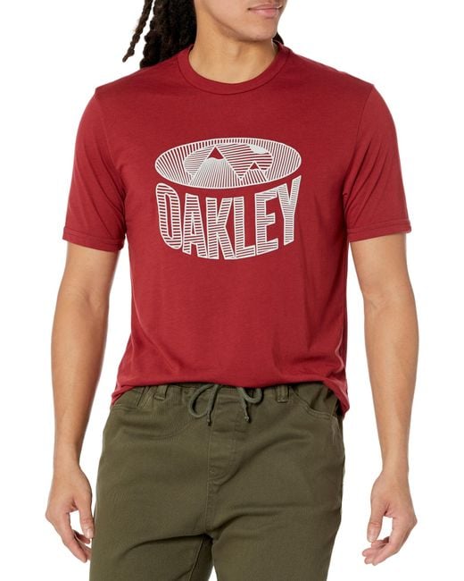 Oakley Red Winter Lines Tee for men