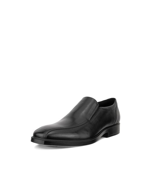 Ecco Black Milan Bike Toe Loafer for men