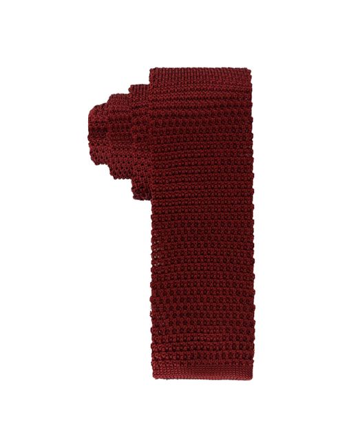 Tommy Hilfiger Red Th Knit Solid Global Stripe Tie for men