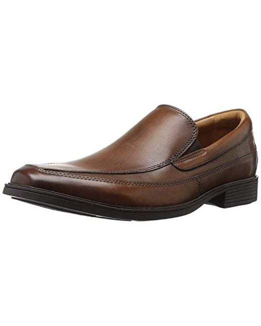 Clarks Leather Tilden Free Slip-on Loafer in Dark Tan (Brown) for Men ...