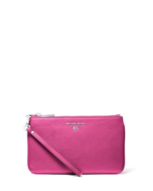 Michael Kors Pink Jet Set Charm Medium Top-zip Wristlet