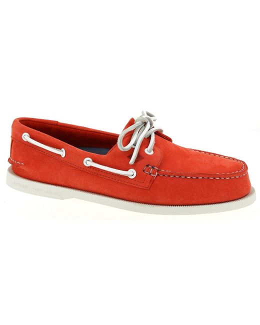 Sperry Top-Sider Authentic Original Washable Boat Shoe in Papaya (Red) for  Men | Lyst