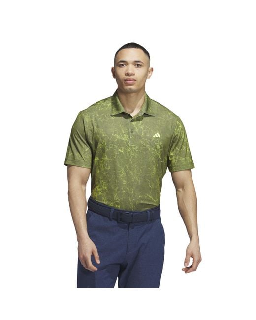 Adidas Green Ultimate365 Printed Polo Shirt for men