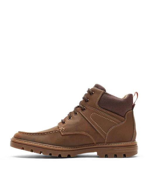 Rockport Brown Weather Ready Moc Toe Boot Hiking for men