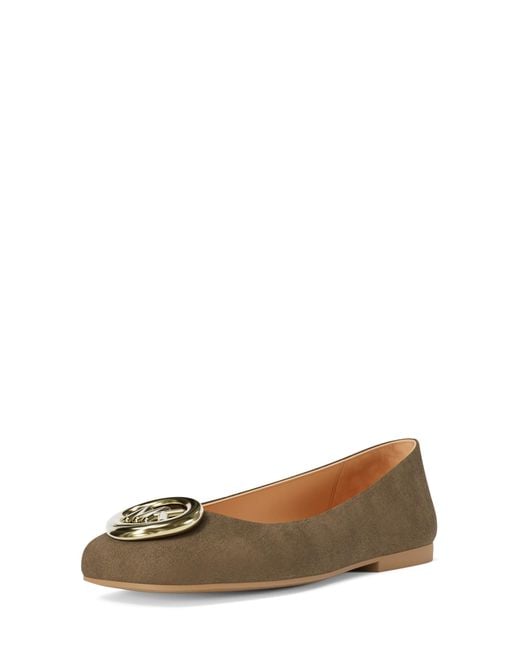 Michael Kors White Milan Flex Ballet Flat