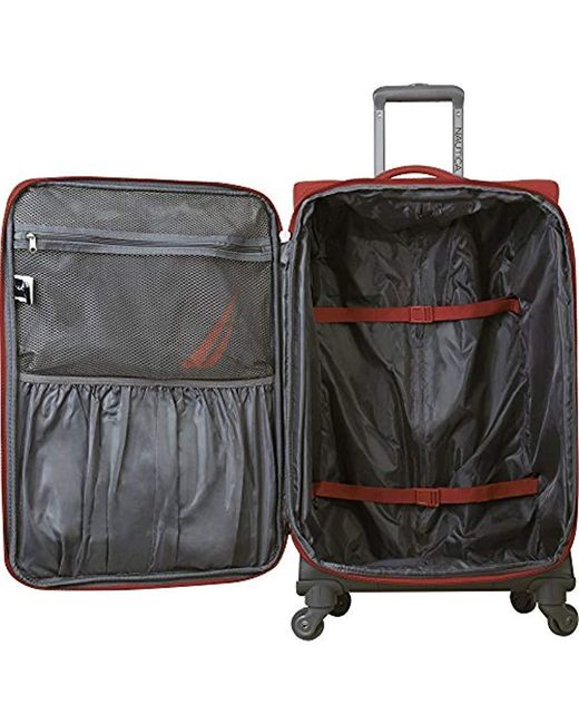 Nautica Synthetic Carryon Expandable Spinner Luggage in Red Save 28