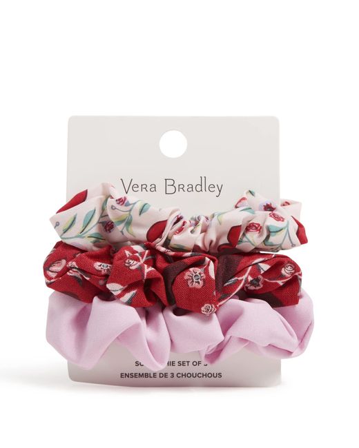 Vera Bradley Red Scrunchie Hair Accessory Set