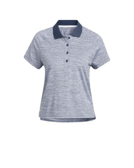 Adidas Blue Golf Melange Polo Shirt