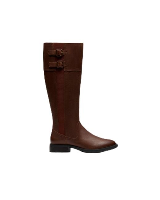 Clarks Brown Adalynn Hope Kniehohe Stiefel für