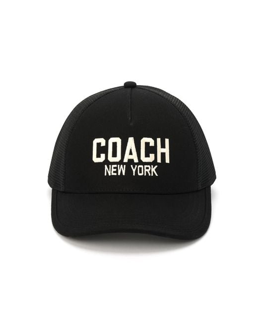 COACH Black New York Trucker Hat