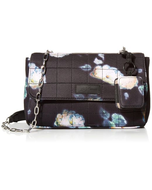 Anne Klein Ak Sport Neoprene Flap Crossbody in Floral (Blue) Lyst