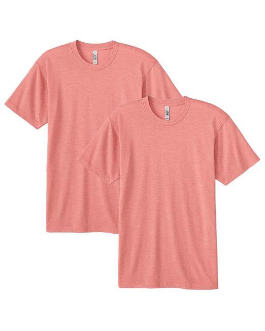 American Apparel Pink Tri-blend Track T-shirt