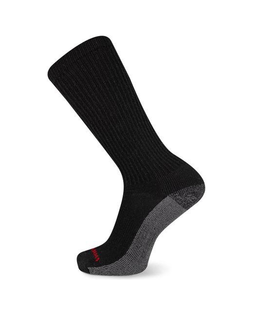 Wolverine Black Cotton Comfort Over The Calf Sock 6 Pair Pack for men