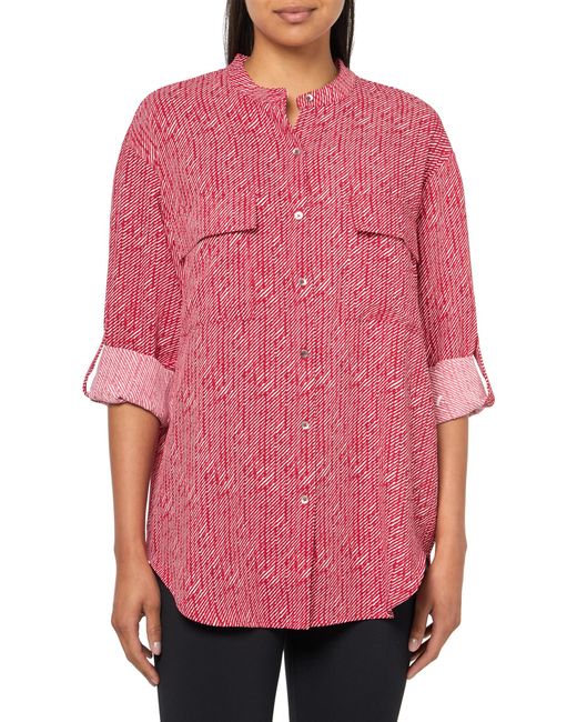 Calvin Klein Pink Crepe Relaxed Button-down Shirt