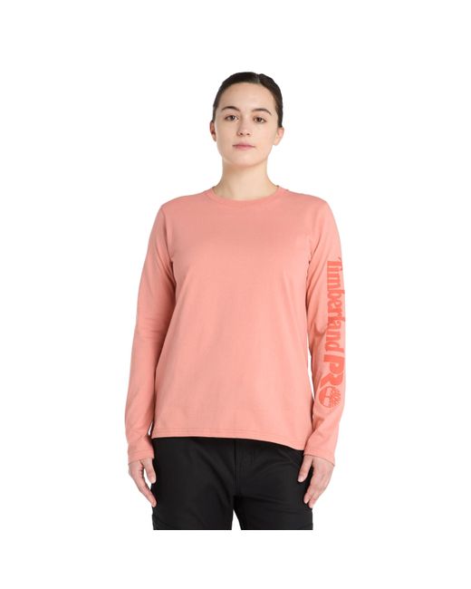 Timberland Pink Cotton Core Long-sleeve T-shirt