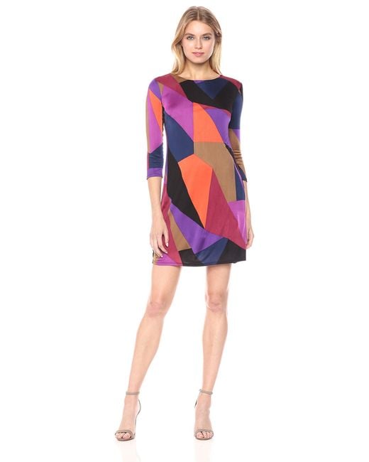 Trina Turk Womens Lianet Must Have Jersey Cold Shoulder Dress