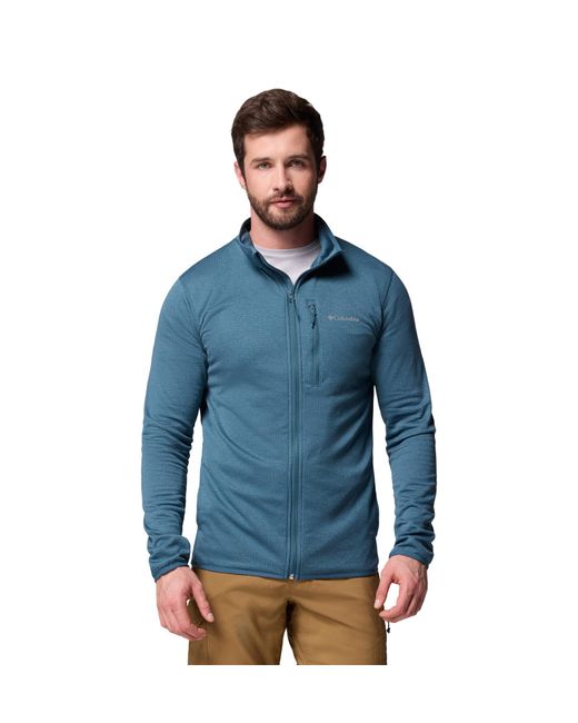 Columbia Blue S Essential Hike Grid Fleece Full Zip for men