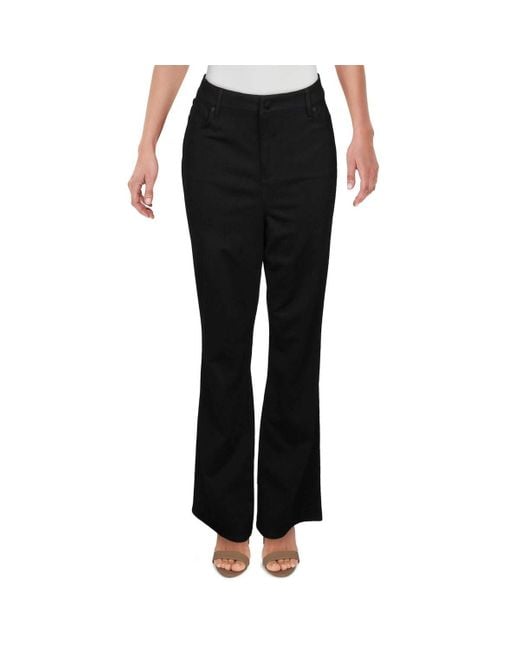 NYDJ Womens Marilyn Straight In Black Pants