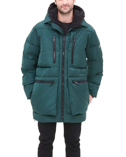dkny green parka