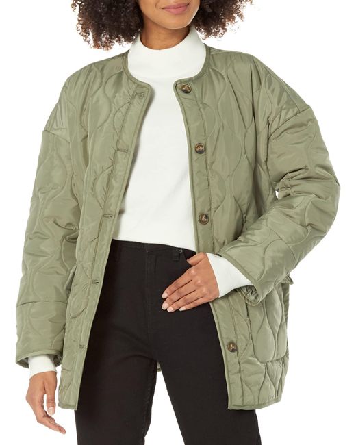 The Drop Green James Quilted Loose Jacket