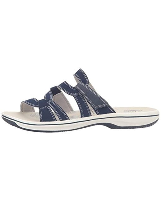 Clarks Brinkley Lonna Slide Sandal in Blue | Lyst