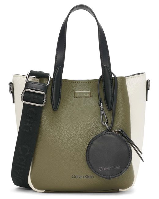 Calvin Klein Leather Millie Novelty Mini Bag Crossbody in Olive Combo (Green) Lyst