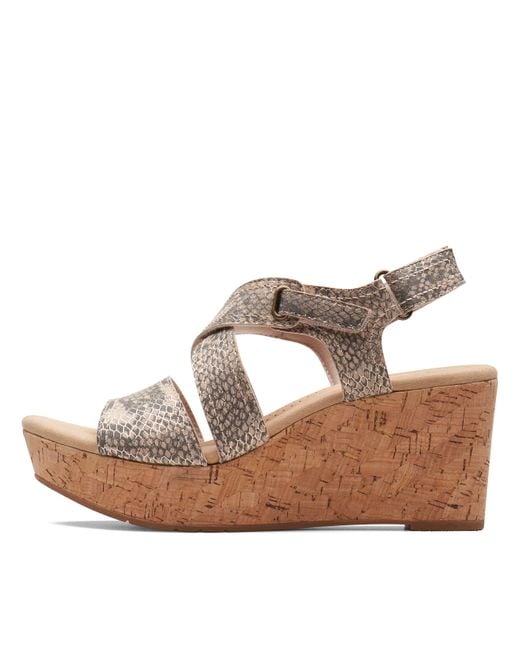 Clarks Brown Rose Way Wedge Sandal