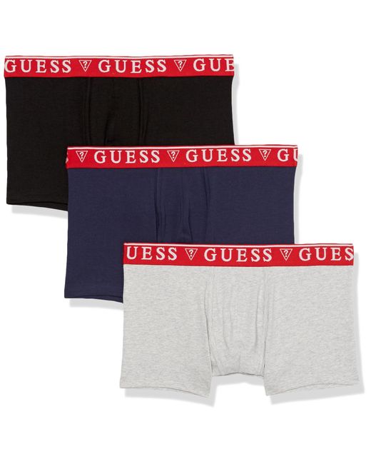 Guess Red Brian Hero Boxer Trunk 3 Pack for men