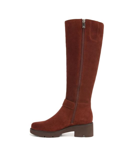 Naturalizer S Darry Tall Water Repellent Knee High Boot Cappuccino Brown Suede 8 M