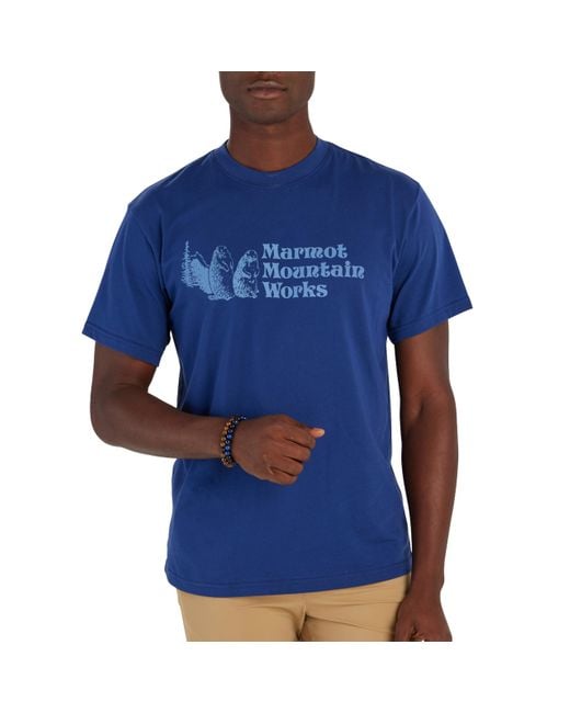 Marmot Blue Mmw Mountain Works Short Sleeve Tee for men