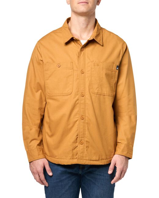 Timberland Orange Printed Fleece Lined Overshirt for men