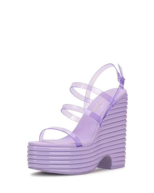 Jessica Simpson Purple Cholena Platform Wedge Sandal