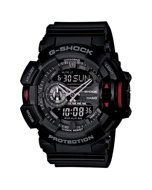 400-1B - Maglietta da uomo G Shock rotondo serie analogica digitale Sportart Quartz di G-Shock in Black da Uomo
