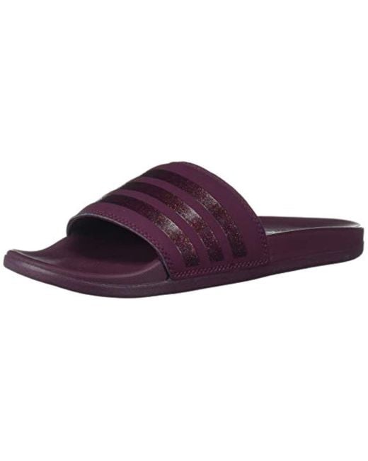 Adidas Purple Adilette Comfort Slip-on Swim Slides