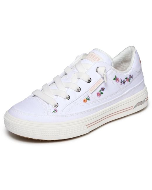 Skechers White Arch Fit Arcade-subtle Bouque Sneaker