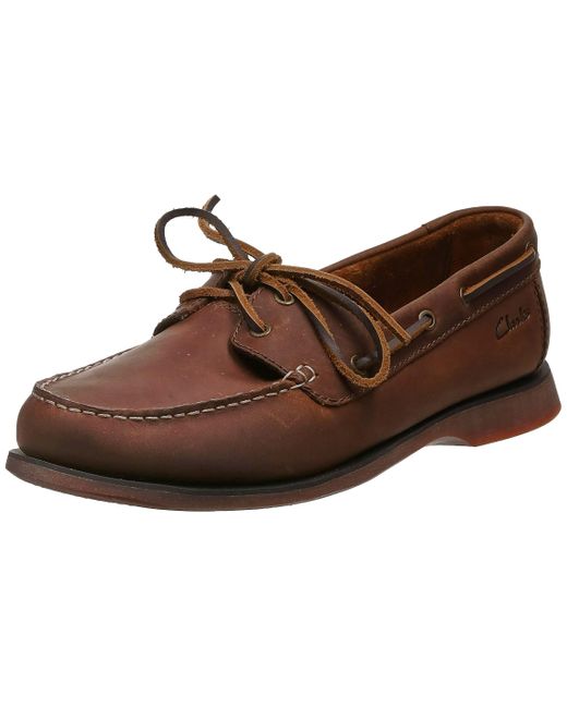 Clarks Mens Port View Boat Shoe in Brown for Men | Lyst