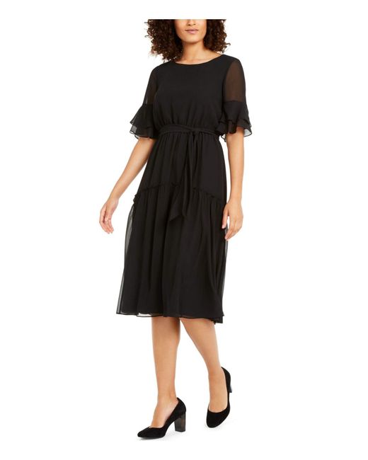 Anne Klein Elastic Waist Bell Sleeve 