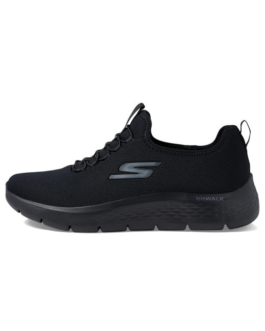 Skechers Black Gowalk Flex-athletic Slip-on Casual Walking Shoes With Air Cooled Foam Sneakers for men