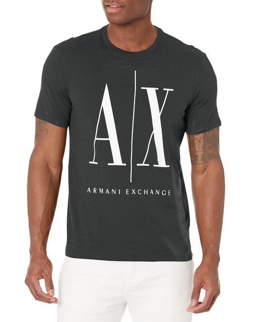 Emporio Armani Black A | X Armani Exchange Icon Graphic T-shirt for men