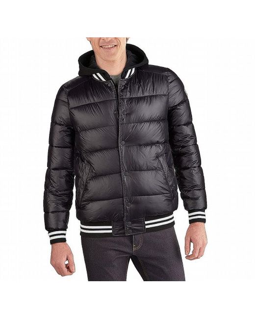 guess black down jacket
