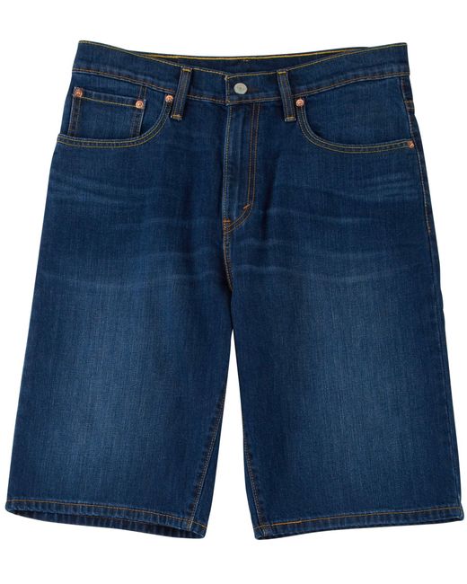 Levi's Blue 569 Loose Straight Denim Shorts for men