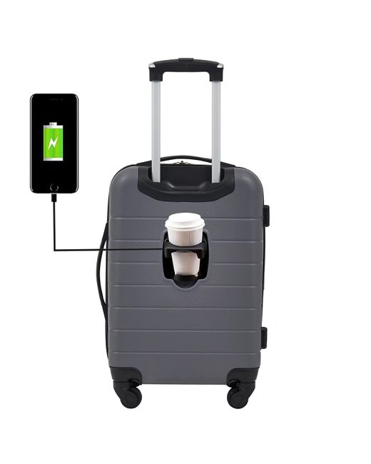 Wrangler Smart Luggage Set With Cup Holder And Usb Port in Black Lyst