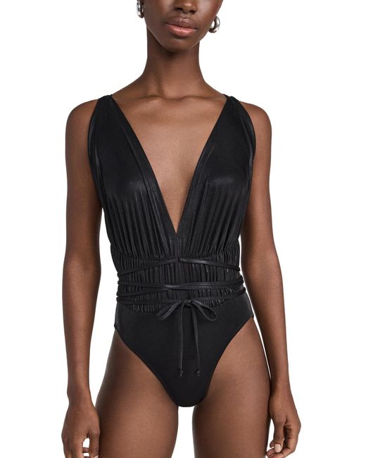 Norma Kamali Black Goddess Mio One Piece