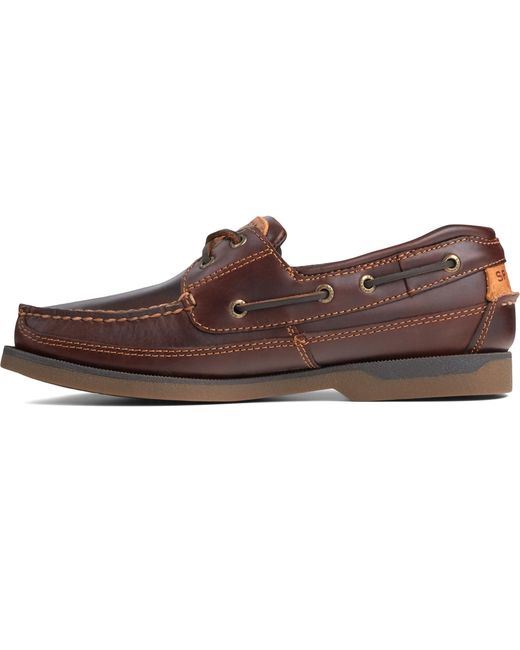 Sperry Top-Sider Brown Top-sider Mako 2-eye Canoe Moc Amaretto Size 9.5 for men