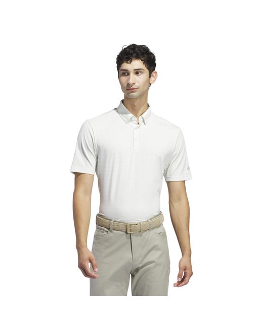 Adidas White Go-to Printed Polo Shirt for men