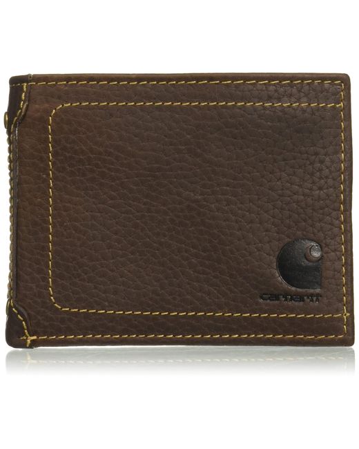 Carhartt Green S' Leather Passcase Wallet for men